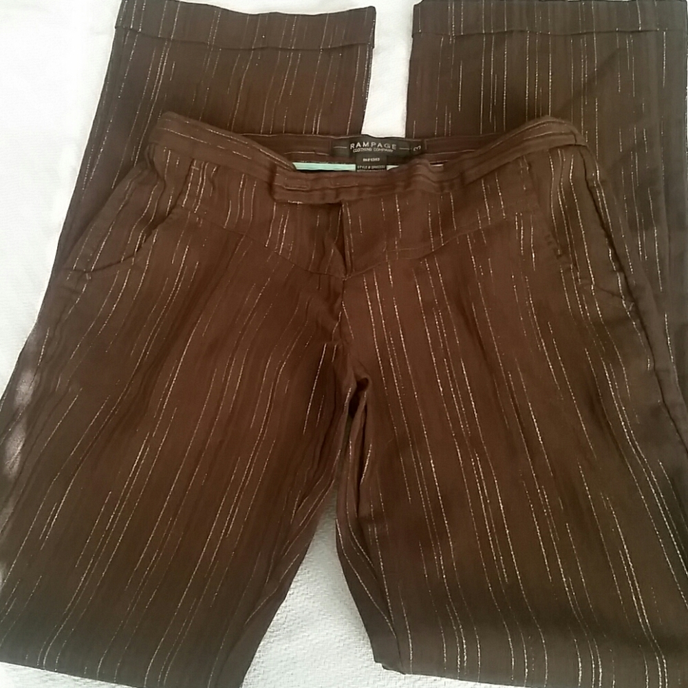 Rampage brown gold pinstripe suit - Picture 6 of 8